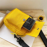 Flower Canvas Small Square Bag for Female Students Cross-body Shoulder Bags