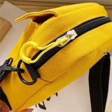 Flower Canvas Small Square Bag for Female Students Cross-body Shoulder Bags