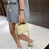 Women's Summer Straw Woven Handbag Clutch Shoulder Bag Purse Tote Bag