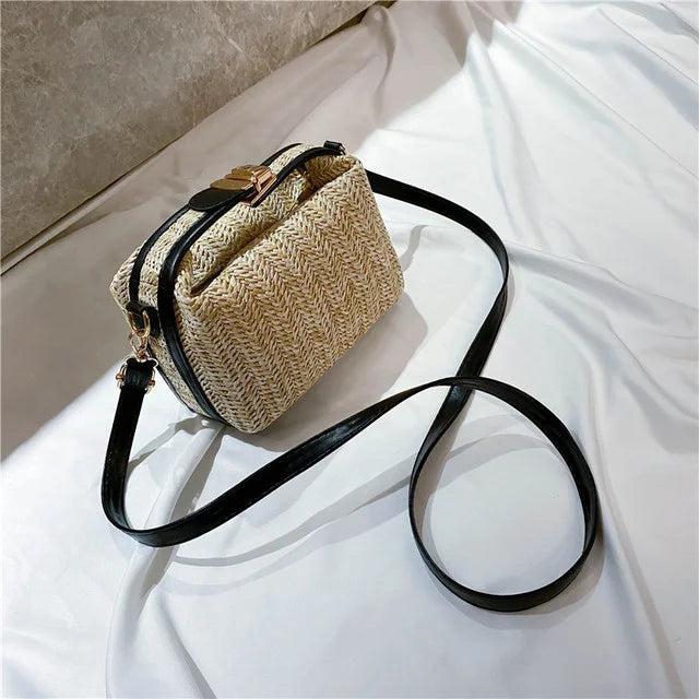 Women's Summer Straw Woven Handbag Clutch Shoulder Bag Purse Tote Bag