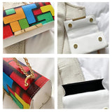 Women's PU Leather Shoulder Bag Underarm Handbag Chains Crossbody Pouch Clutch