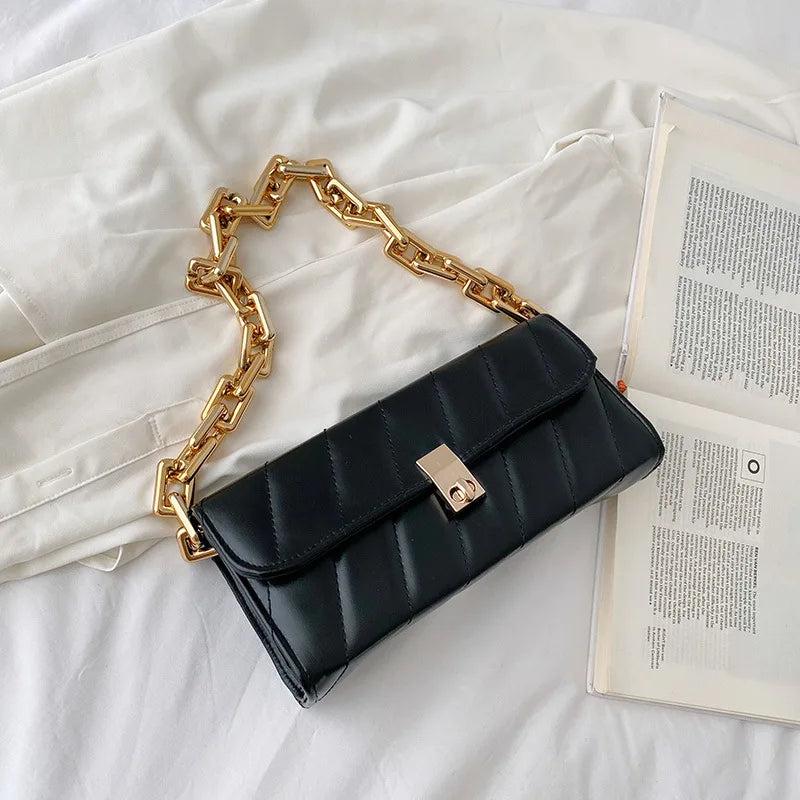 All-match PU Leather Chain Shoulder Bag for Women