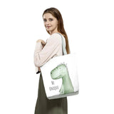 Watercolor Animal Prints Handbags Girl Book Bag Woman Cartoon Dinosaur Bear Shop