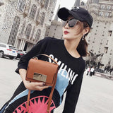 Summer Small Women Bag Messenger Shoulder Handbag Turnlock Cover Flap Box Bag