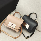 Summer Small Women Bag Messenger Shoulder Handbag Turnlock Cover Flap Box Bag