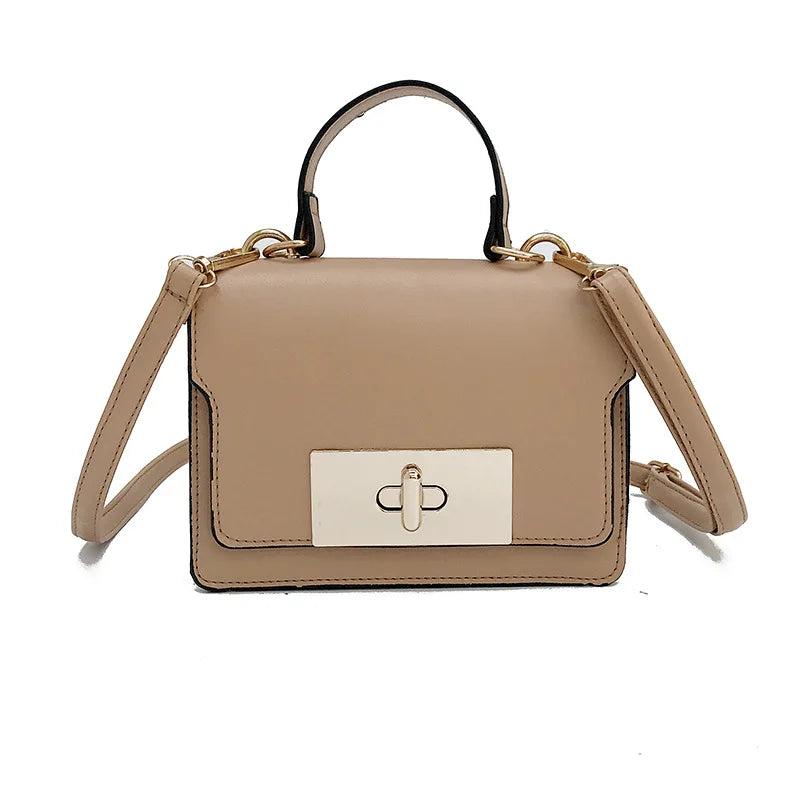 Summer Small Women Bag Messenger Shoulder Handbag Turnlock Cover Flap Box Bag