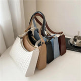 Women's PU Leather Shoulder Bag with Butterfly Chains