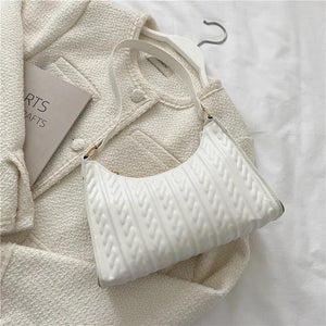 Women's PU Leather Shoulder Bag with Butterfly Chains