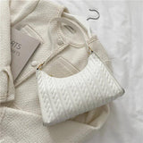 Women's PU Leather Shoulder Bag with Butterfly Chains