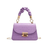 Crocodile Pattern Shoulder Bag Chain PU Leather Messenger Bag