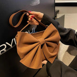 Women One Shoulder Bag 2022 Autumn Big Bowknot Handbag