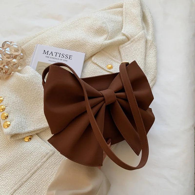 Women One Shoulder Bag 2022 Autumn Big Bowknot Handbag