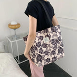 Retro Women's Large Capacity Tote Shoulder Bag Canvas Handbag