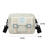 Patchwork Messenger Bag Women Casual Nylon Crossbody Bags Retro Handbags