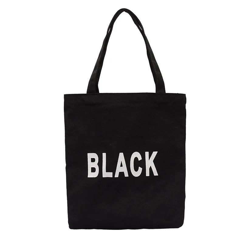 Canvas Beach Travel Bag Letters Women Shoulder Handbags Zipper Bag