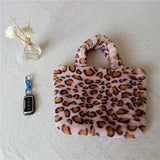 Faux Fur Women's Shoulder Bags Winter Ladies Small Tote Purse Handbags