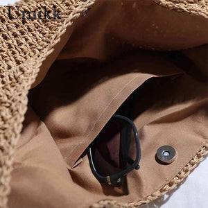 Summer Straw Shoulder Bag Large Rattan Handbag
