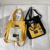 Canvas Shoulder Bag Tote Shopper Handbag Women Crossbody Bolsas