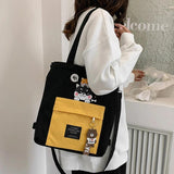Canvas Shoulder Bag Tote Shopper Handbag Women Crossbody Bolsas