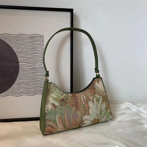 Oil Painting Shoulder Bag for Women Small Handbag