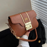 Stone Pattern PU Leather Shoulder Bag Crossbody Flap Purse Female Handbag Clutch