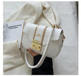 Stone Pattern PU Leather Shoulder Bag Crossbody Flap Purse Female Handbag Clutch