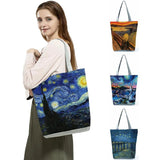 Van Gogh Oil Painting Tote Bag Foldable Handbag