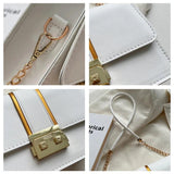 Vintage Flap Shoulder Bags PU Leather Underarm Messenger Bag for Women