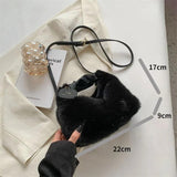 Faux Fur Small Crossbody Bag Casual Tote