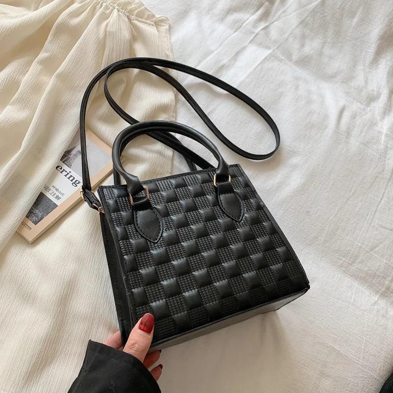 Solid Women's Bag Spring Small Square Bag Retro Shoulder Messenger Handbag