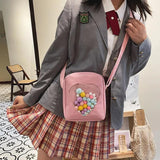 Canvas Crossbody Bag Small Wallet Flap Phone Shoulder Bag Ladies Handbag