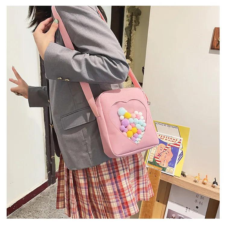 Canvas Crossbody Bag Small Wallet Flap Phone Shoulder Bag Ladies Handbag