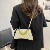Striped Small Square Bag Retro Shoulder Messenger Bag