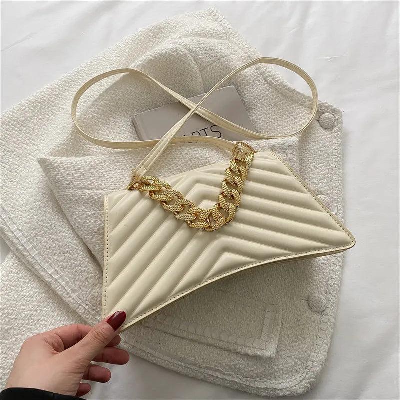 Striped Small Square Bag Retro Shoulder Messenger Bag