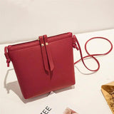 Small Women's Handbag PU Leather Zipper Shoulder Bag