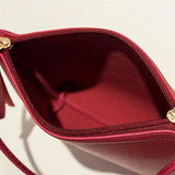Small Women's Handbag PU Leather Zipper Shoulder Bag
