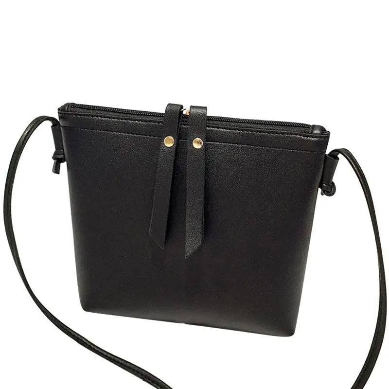 Small Women's Handbag PU Leather Zipper Shoulder Bag