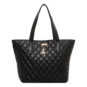 Large Capacity Diamond Check Bag Women's Tote Casual Handbag