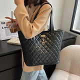 Large Capacity Diamond Check Bag Women's Tote Casual Handbag