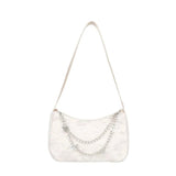 Women Small Shoulder Underarm Bag Vintage Butterfly Chain Zipper Purse