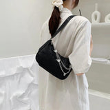 Women Small Shoulder Underarm Bag Vintage Butterfly Chain Zipper Purse