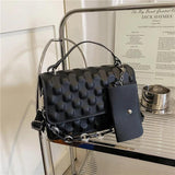 Textured Chain Shoulder Bag Crossbody Small Square Bag