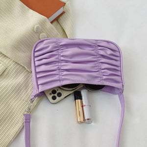 Retro Casual Women's Totes Shoulder Bag Pleated Shopping Bag