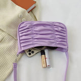 Retro Casual Women's Totes Shoulder Bag Pleated Shopping Bag