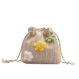 Small Fresh Straw Woven One-Shoulder Messenger Bag