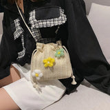 Small Fresh Straw Woven One-Shoulder Messenger Bag