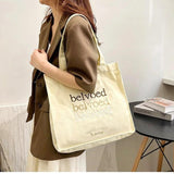 Women Canvas Shoulder Bag Embroidery Daily Shopping Handbags Tote for Girls
