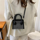 Retro Women's Casual Handbag Shoulder Messenger Bag Small Square Bag