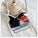 Bear Women Canvas Handbags All-match Ladies Shoulder Bag