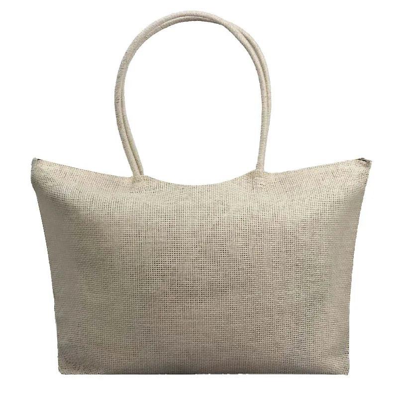 Large Woven Straw Beach Bag for Women - Casual Shoulder Handbag Tote
